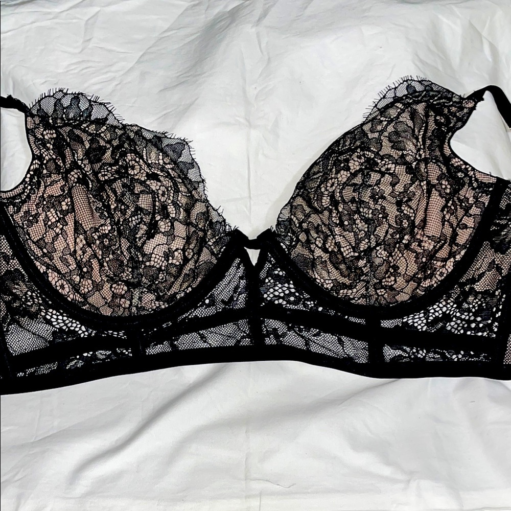 Victoria secret-Elegant Black Lace Bralette